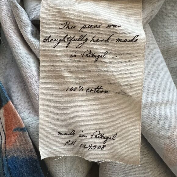 Raquel Allegra Jersey MIDI Dress Blue Collage Art To Wear Size 0 US XS New m15 - Picture 8 of 9